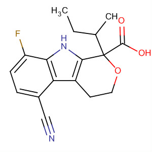 630399-29-0  Pyrano[3,4-b]indole-1-carboxylic acid,5-cyano-8-fluoro-1,3,4,9-tetrahydro-1-(1-methylpropyl)-