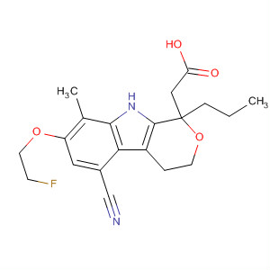 630399-51-8  Pyrano[3,4-b]indole-1-acetic acid,5-cyano-7-(2-fluoroethoxy)-1,3,4,9-tetrahydro-8-methyl-1-propyl-