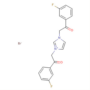 630404-00-1  1H-Imidazolium, 1,3-bis[2-(3-fluorophenyl)-2-oxoethyl]-, bromide