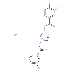 630404-05-6  1H-Imidazolium,1-[2-(3-chlorophenyl)-2-oxoethyl]-3-[2-(3,4-difluorophenyl)-2-oxoethyl]-,bromide