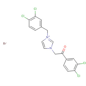 630404-07-8  1H-Imidazolium,1-[(3,4-dichlorophenyl)methyl]-3-[2-(3,4-dichlorophenyl)-2-oxoethyl]-,bromide