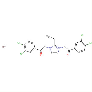 630404-12-5  1H-Imidazolium, 1,3-bis[2-(3,4-dichlorophenyl)-2-oxoethyl]-2-ethyl-,bromide