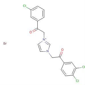 630404-17-0  1H-Imidazolium,1-[2-(3-chlorophenyl)-2-oxoethyl]-3-[2-(3,4-dichlorophenyl)-2-oxoethyl]-,bromide