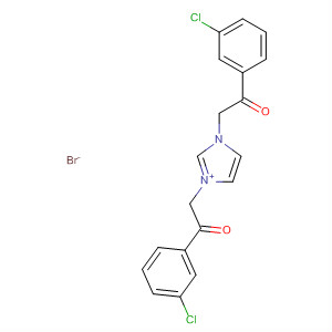 630404-21-6  1H-Imidazolium, 1,3-bis[2-(3-chlorophenyl)-2-oxoethyl]-, bromide