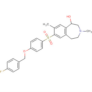 630404-83-0  1H-3-Benzazepine,7-[[4-[(4-fluorophenyl)methoxy]phenyl]sulfonyl]-2,3,4,5-tetrahydro-8-methoxy-3-methyl-