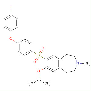 630405-95-7  1H-3-Benzazepine,7-[[4-(4-fluorophenoxy)phenyl]sulfonyl]-2,3,4,5-tetrahydro-3-methyl-8-(1-methylethoxy)-