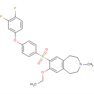 630406-12-1  1H-3-Benzazepine,7-[[4-(3,4-difluorophenoxy)phenyl]sulfonyl]-8-ethoxy-2,3,4,5-tetrahydro-3-methyl-