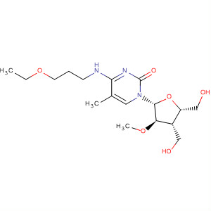 630408-05-8  Cytidine,3'-deoxy-N-(3-ethoxypropyl)-3'-(hydroxymethyl)-5-methyl-2'-O-methyl- 630408-05-8  Cytidine,3'-deoxy-N-(3-ethoxypropyl)-3'-(hydroxymethyl)-5-methyl-2'-O-methyl-
