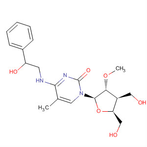 630408-41-2  Cytidine,3'-deoxy-3'-(hydroxymethyl)-N-(2-hydroxy-2-phenylethyl)-5-methyl-2'-O-methyl-