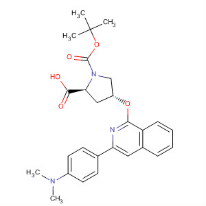 630421-91-9  1,2-Pyrrolidinedicarboxylic acid,4-[[3-[4-(dimethylamino)phenyl]-1-isoquinolinyl]oxy]-,1-(1,1-dimethylethyl) ester, (2S,4R)-