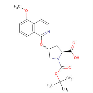 630422-79-6  1,2-Pyrrolidinedicarboxylic acid, 4-[(5-methoxy-1-isoquinolinyl)oxy]-,1-(1,1-dimethylethyl) ester, (2S,4R)-