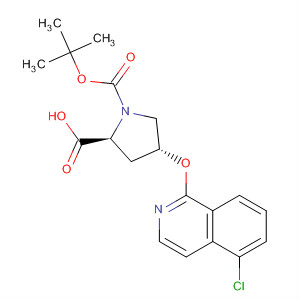 630422-81-0  1,2-Pyrrolidinedicarboxylic acid, 4-[(5-chloro-1-isoquinolinyl)oxy]-,1-(1,1-dimethylethyl) ester, (2S,4R)-