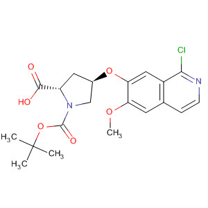 630423-01-7  1,2-Pyrrolidinedicarboxylic acid,4-[(1-chloro-6-methoxy-7-isoquinolinyl)oxy]-, 1-(1,1-dimethylethyl) ester,(2S,4R)-