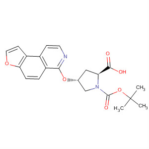 630423-17-5  1,2-Pyrrolidinedicarboxylic acid, 4-(furo[3,2-f]isoquinolin-6-yloxy)-,1-(1,1-dimethylethyl) ester, (2S,4R)-