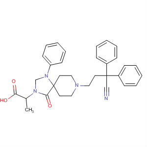 630425-78-4  1,3,8-Triazaspiro[4.5]decane-3-propanoic acid,8-(3-cyano-3,3-diphenylpropyl)-4-oxo-1-phenyl-