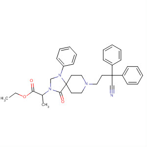 630425-84-2  1,3,8-Triazaspiro[4.5]decane-3-propanoic acid,8-(3-cyano-3,3-diphenylpropyl)-4-oxo-1-phenyl-, ethyl ester