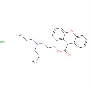63129-15-7  9H-Xanthene-9-carboxylic acid, 3-(dipropylamino)propyl ester,hydrochloride