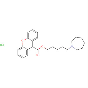 63129-29-3  9H-Xanthene-9-carboxylic acid, 5-(hexahydro-1H-azepin-1-yl)pentylester, hydrochloride