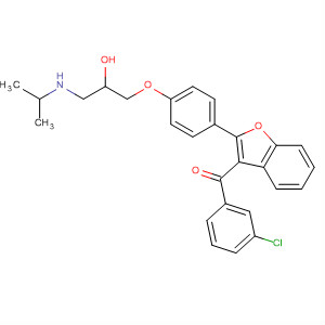 63157-39-1  Methanone,(3-chlorophenyl)[2-[4-[2-hydroxy-3-[(1-methylethyl)amino]propoxy]phenyl]-3-benzofuranyl]-