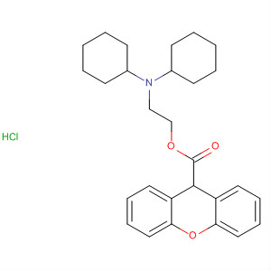 63161-48-8  9H-Xanthene-9-carboxylic acid, 2-(dicyclohexylamino)ethyl ester,hydrochloride