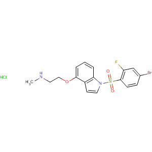 631907-24-9  1H-Indole,1-[(4-bromo-2-fluorophenyl)sulfonyl]-4-[2-(methylamino)ethoxy]-,monohydrochloride