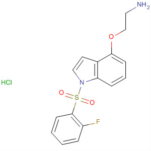 631907-27-2  1H-Indole, 4-(2-aminoethoxy)-1-[(2-fluorophenyl)sulfonyl]-,monohydrochloride