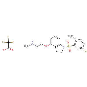 631907-64-7  1H-Indole,1-[(5-fluoro-2-methylphenyl)sulfonyl]-4-[2-(methylamino)ethoxy]-,mono(trifluoroacetate)