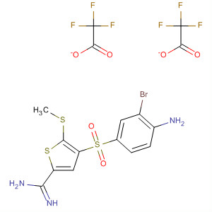 631907-90-9  2-Thiophenecarboximidamide,4-[(4-amino-3-bromophenyl)sulfonyl]-5-(methylthio)-,bis(trifluoroacetate)