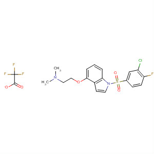631908-08-2  1H-Indole,1-[(3-chloro-4-fluorophenyl)sulfonyl]-4-[2-(dimethylamino)ethoxy]-,mono(trifluoroacetate)