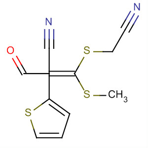 63243-61-8  2-Thiophenepropanenitrile,a-[[(cyanomethyl)thio](methylthio)methylene]-b-oxo-