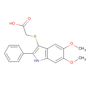 63251-96-7  Acetic acid, [(5,6-dimethoxy-2-phenyl-1H-indol-3-yl)thio]-