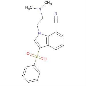 633292-55-4  1H-Indole-7-carbonitrile, 1-[2-(dimethylamino)ethyl]-3-(phenylsulfonyl)-