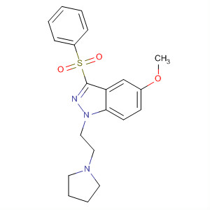 633292-61-2  1H-Indazole, 5-methoxy-3-(phenylsulfonyl)-1-[2-(1-pyrrolidinyl)ethyl]-