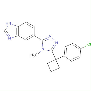 633317-22-3  1H-Benzimidazole,5-[5-[1-(4-chlorophenyl)cyclobutyl]-4-methyl-4H-1,2,4-triazol-3-yl]-