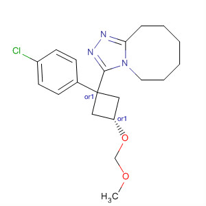 633317-44-9  1,2,4-Triazolo[4,3-a]azocine,3-[trans-1-(4-chlorophenyl)-3-(methoxymethoxy)cyclobutyl]-5,6,7,8,9,10-hexahydro-