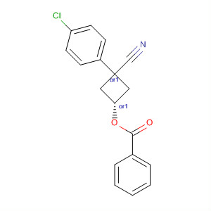 633317-62-1  Cyclobutanecarbonitrile, 3-(benzoyloxy)-1-(4-chlorophenyl)-, cis-