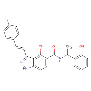 633325-18-5  1H-Indazole-5-carboxamide,3-[(1E)-2-(4-fluorophenyl)ethenyl]-4-hydroxy-N-[(1S)-2-hydroxy-1-phenylethyl]-