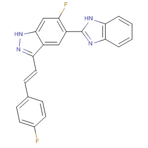 633326-52-0  1H-Indazole,5-(1H-benzimidazol-2-yl)-6-fluoro-3-[(1E)-2-(4-fluorophenyl)ethenyl]-