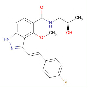 633330-45-7  1H-Indazole-5-carboxamide,3-[(1E)-2-(4-fluorophenyl)ethenyl]-N-[(2R)-2-hydroxypropyl]-4-methoxy-