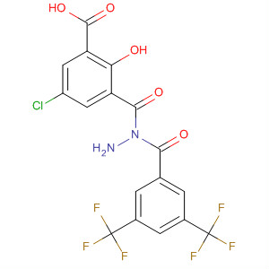 634184-72-8  Benzoic acid, 5-chloro-2-hydroxy-,2-[3,5-bis(trifluoromethyl)benzoyl]hydrazide