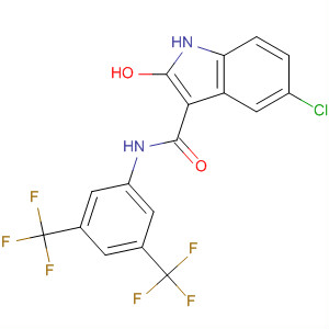 634185-02-7  1H-Indole-3-carboxamide,N-[3,5-bis(trifluoromethyl)phenyl]-5-chloro-2-hydroxy-