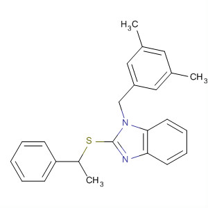 634193-89-8  1H-Benzimidazole,1-[(3,5-dimethylphenyl)methyl]-2-[(1-phenylethyl)thio]-