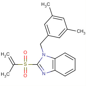 634194-03-9  1H-Benzimidazole,1-[(3,5-dimethylphenyl)methyl]-2-[(1-methylethenyl)sulfonyl]-