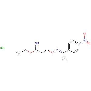 63506-64-9  Propanimidic acid, 3-[[[1-(4-nitrophenyl)ethylidene]amino]oxy]-, ethylester, monohydrochloride