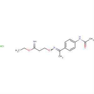 63506-71-8  Propanimidic acid,3-[[[1-[4-(acetylamino)phenyl]ethylidene]amino]oxy]-, ethyl ester,monohydrochloride