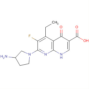 635306-20-6  1,8-Naphthyridine-3-carboxylic acid,7-(3-amino-1-pyrrolidinyl)-5-ethyl-6-fluoro-1,4-dihydro-4-oxo- 635306-20-6  1,8-Naphthyridine-3-carboxylic acid,7-(3-amino-1-pyrrolidinyl)-5-ethyl-6-fluoro-1,4-dihydro-4-oxo-