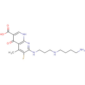 635306-50-2  1,8-Naphthyridine-3-carboxylic acid,7-[[3-[(3-aminopropyl)methylamino]propyl]amino]-6-fluoro-1,4-dihydro-5-methyl-4-oxo-