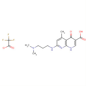 635306-56-8  1,8-Naphthyridine-3-carboxylic acid,7-[[2-(dimethylamino)ethyl]methylamino]-1,4-dihydro-5-methyl-4-oxo-,mono(trifluoroacetate)