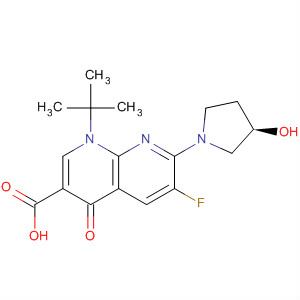 635306-61-5  1,8-Naphthyridine-3-carboxylic acid,1-(1,1-dimethylethyl)-6-fluoro-1,4-dihydro-7-[(3R)-3-hydroxy-1-pyrrolidinyl]-4-oxo-