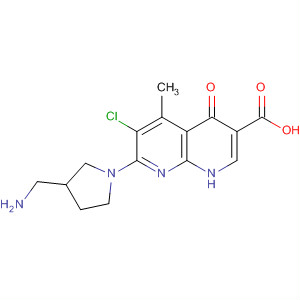 635306-88-6  1,8-Naphthyridine-3-carboxylic acid,7-[3-(aminomethyl)-1-pyrrolidinyl]-6-chloro-1,4-dihydro-5-methyl-4-oxo-
